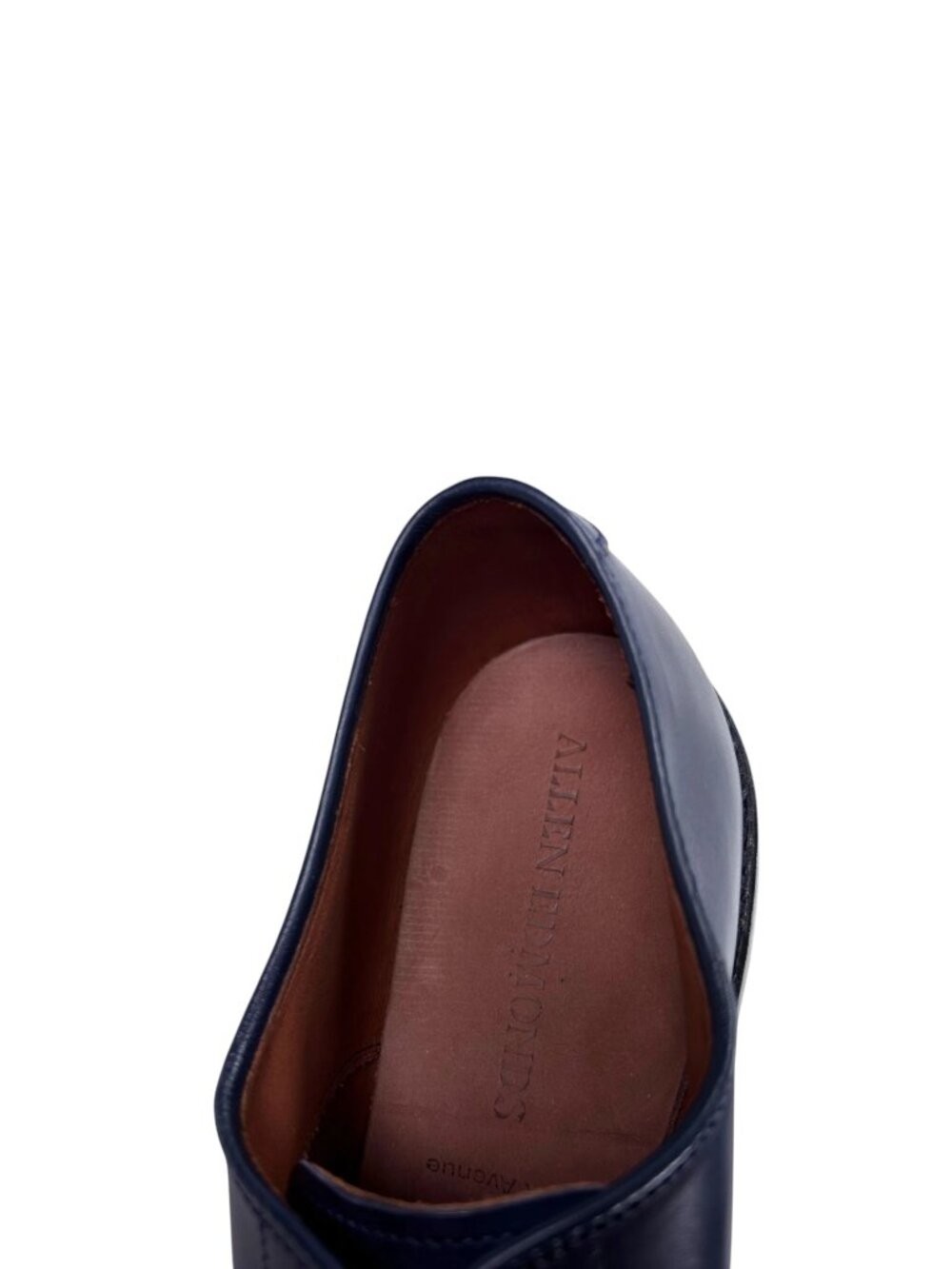 Allen Edmonds Park Avenue Cap-toe Oxford Dress Shoes Mens Size 11 D Navy NEW - Picture 9 of 10